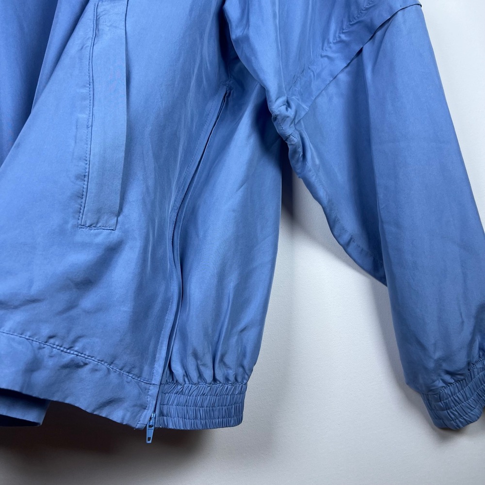 Vintage Bobby Chan Silk Windbreaker Men Pullover Samoset Golf Jacket Blue Small - Picture 5 of 13